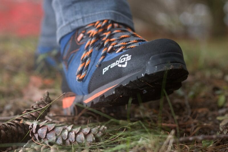 Lekkie buty trekkingowe na lato na leśnym szlaku